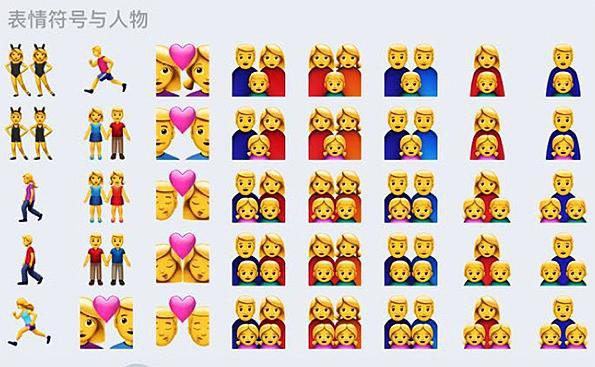 一家四口组合emoji表情