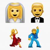 emoji新郎和新娘子表情-emoji表情包